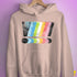 Queer Pride Grunge Exclamation Points Hoodie - Light Pink